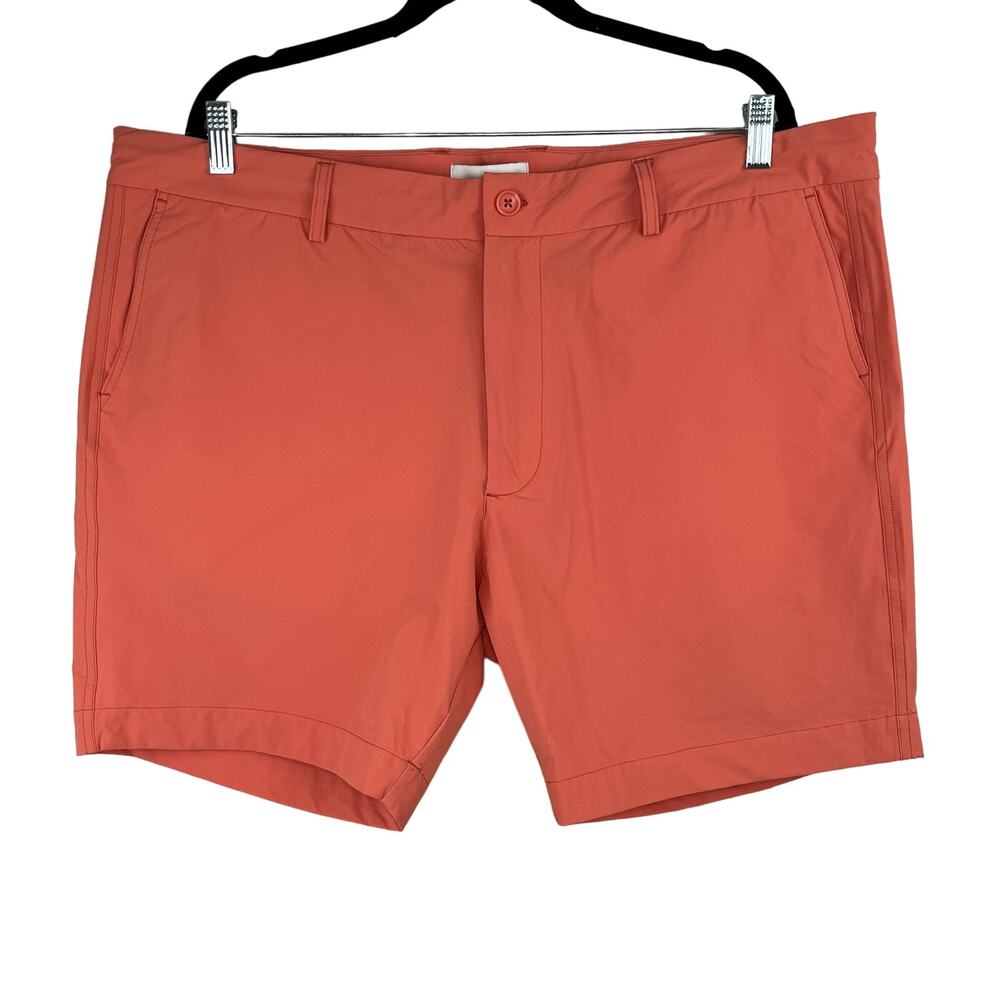 Unison Everyday Tech Chino Short Hidden Drawcord Coral Burnt Sienna 2XL NWT